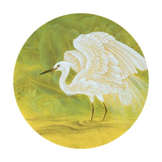 李甲明-真迹-工笔花鸟画《 白鹭》 卧室 客厅  餐厅 商品图3