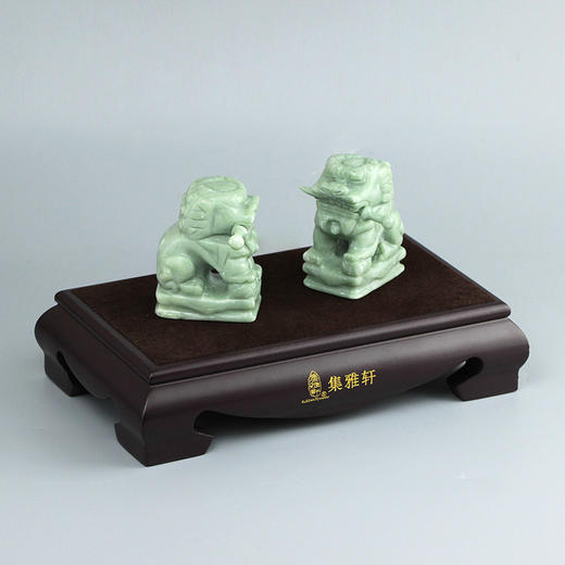宋大师 集雅轩宋韶光常年吉祥礼物 衔剑石狮 吉祥物摆件石材 商品图5