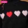 笛莎童装女童针织衫2018冬季新款中大童儿童爱心提花套头针织毛衣 商品缩略图3