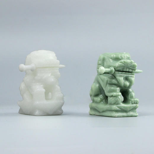 宋大师 集雅轩宋韶光常年吉祥礼物 衔剑石狮 吉祥物摆件石材 商品图3