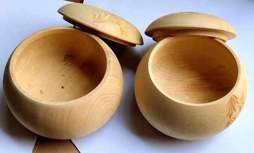 香榧 本榧 原色大号棋罐  不上漆 打蜡 乌龙榧木棋罐 一对 商品图1