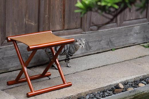 红桥红  精品 缅甸花梨（大果紫檀）【马扎】 小折叠椅  榫卯结构  便携方便   馈赠佳礼 商品图2