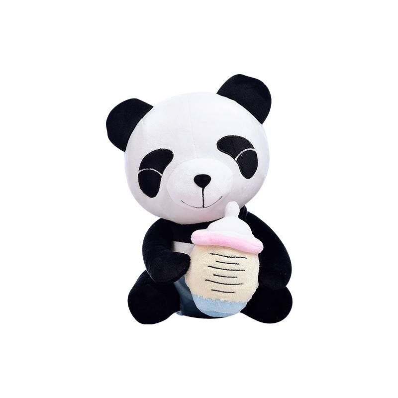 熊猫屋pandahouse 喝牛奶毛绒公仔中号