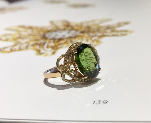 复古款绿碧玺戒指 商品图0
