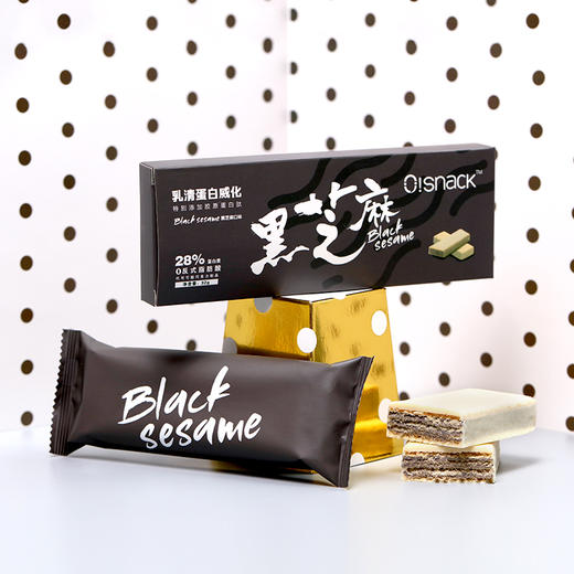 OSNACK黑芝麻高蛋白威化饼干乳清蛋白威化6根装192g 商品图3