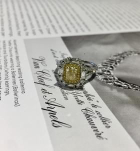 1.00克拉k金豪镶款黄钻戒指