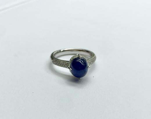 3.49克拉皇家蓝蛋面蓝宝石戒指 商品图2