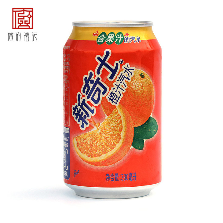 新奇士橙汁汽水330ml*1罐