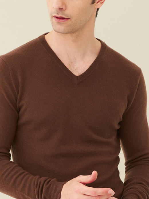 男士V领羊绒衫 商品图6