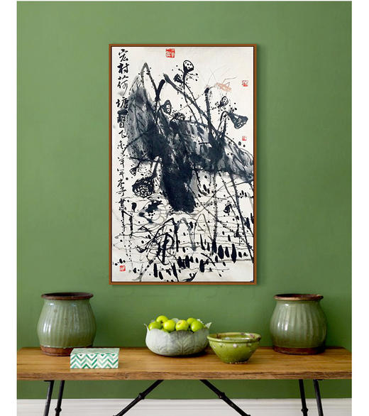 李可-真迹-国画竹《宏村荷塘一瞥》 办公室 书房 客厅 商品图0