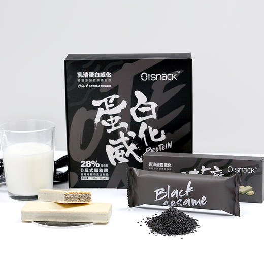 OSNACK黑芝麻高蛋白威化饼干乳清蛋白威化6根装192g 商品图0
