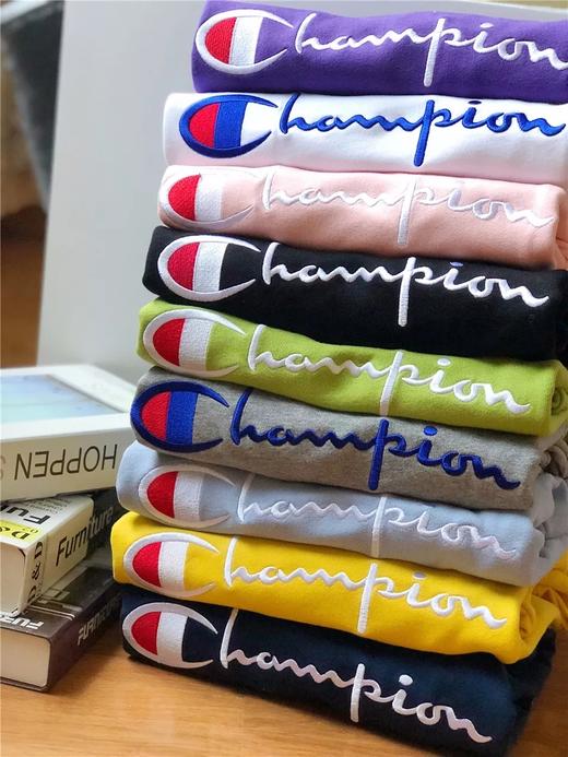 champ1on#冠均草写刺绣连帽卫衣九色情侣款！从未遇到的臻品级，人手两件   MWY52049 商品图3