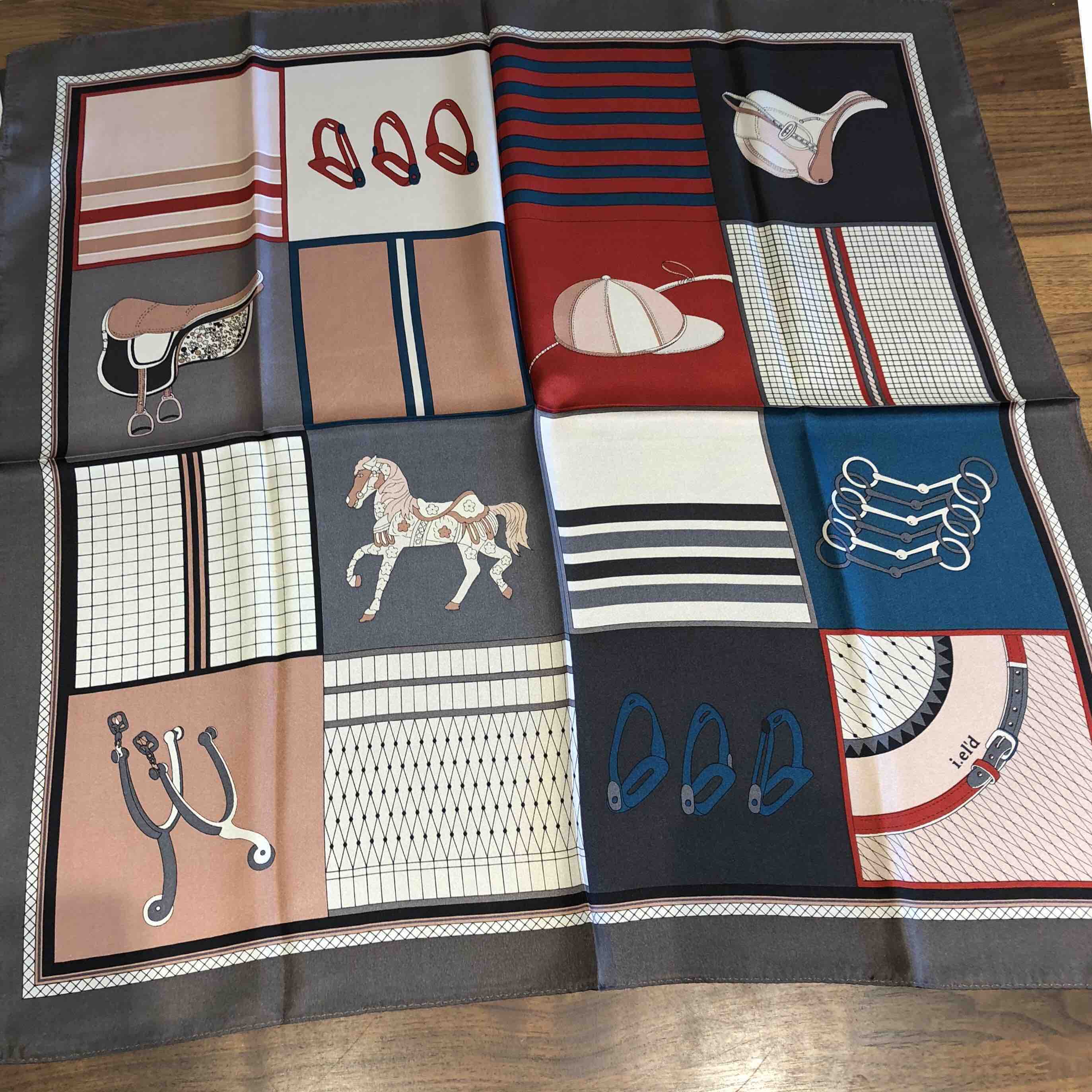 桑蚕丝印花方巾（出口韩国余款）