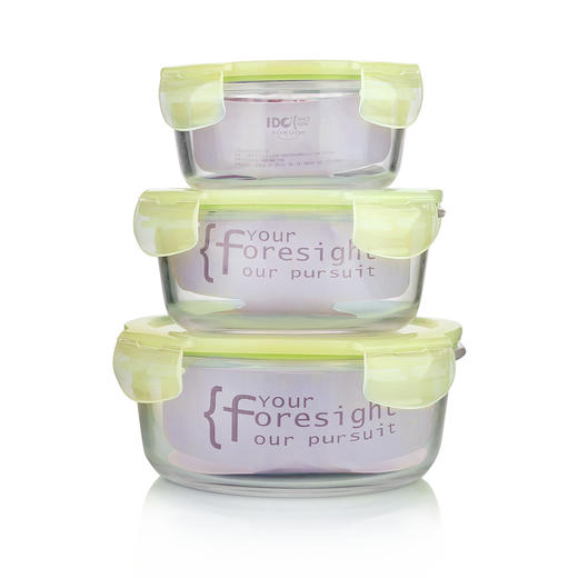 FU-D263 I DO耐热玻璃保鲜盒三件套-圆400ml+600ml+900ml 商品图0