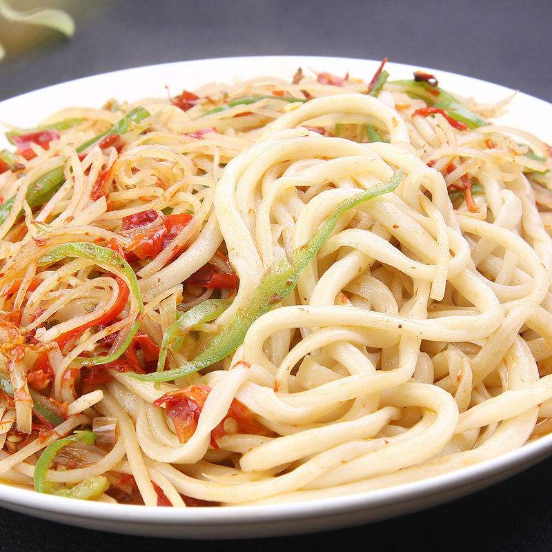 青椒土豆丝盖面