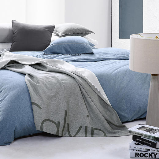 CRT17006  CK BODY THROW 传统素色棉毯（浅灰） 商品图0