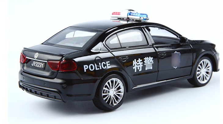 【警车模型】大众朗逸警车模型(黑白两色可选)