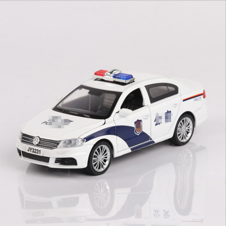【警车模型】大众朗逸警车模型(黑白两色可选)