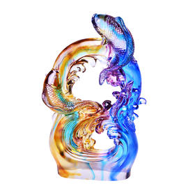 琉璃摆件 连年有余 商务馈赠