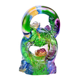 琉璃摆件 节节高升 商务馈赠