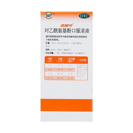百服咛对乙酰氨基酚口服溶液60ML儿童感冒退烧 镇痛肌肉痛 商品图2