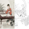 白描底稿-金陵十二钗红楼传统人物贾惜春-JD08 商品缩略图0