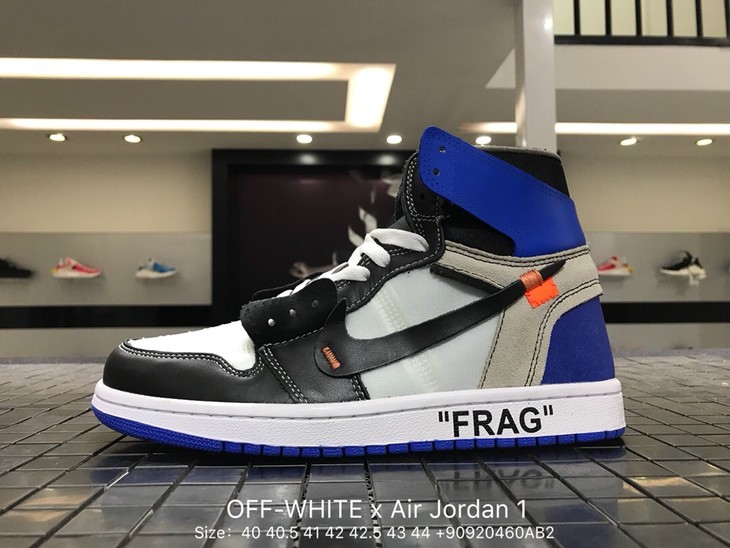 男女款均有耐克乔1真标airjordan1offwhite原厂头层皮限量元年乔1联名