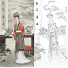 白描底稿-金陵十二钗红楼传统人物王熙凤-JD09 商品缩略图0