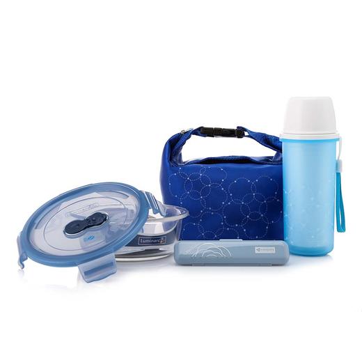 LC-S68F 凡尔赛彩盒装四件套（中圆+双层随手杯+餐具筷子+色丁布圆包餐包） 商品图2