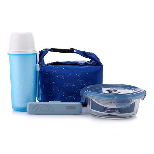 LC-S68F 凡尔赛彩盒装四件套（中圆+双层随手杯+餐具筷子+色丁布圆包餐包） 商品图3