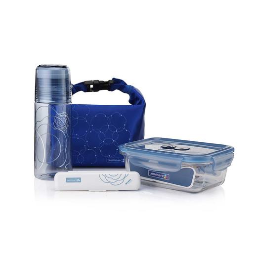 LC-S67F 凡尔赛彩盒装四件套（大方+随手杯+餐具勺子+色丁布方包餐包） 商品图1