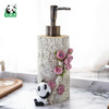 熊猫屋PANDAHOUSE创意皂碟牙刷架洗浴瓶浴室用品 桃花源系列套装 送女友 商品缩略图3