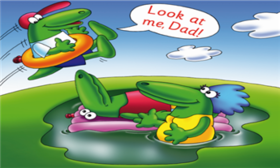 35. Crocs in the pool