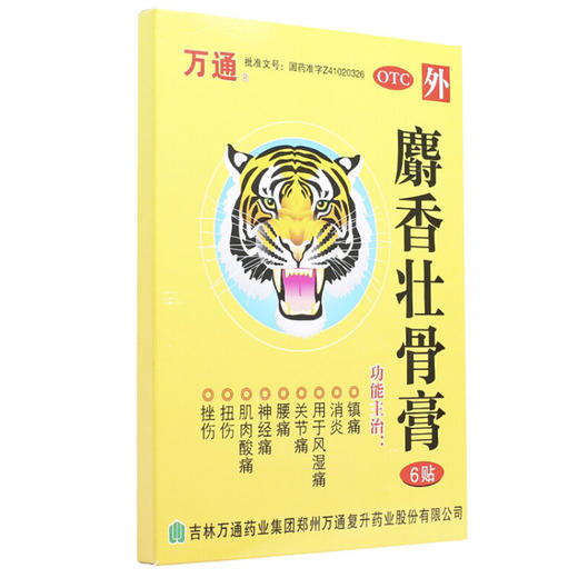 万通 麝香壮骨膏6贴 镇痛消炎 风湿关节痛 腰痛神经痛 扭伤挫伤 商品图2