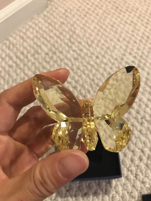 施华洛世奇swarovski 淡黄水晶蝴蝶摆件 仅此一个 商品图1