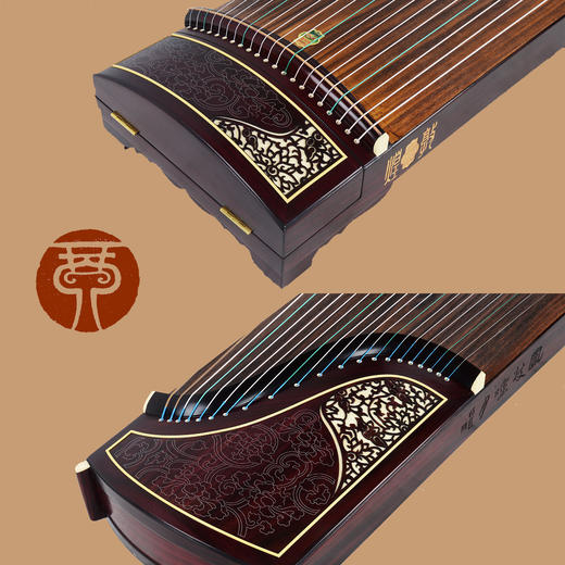 敦煌牌 古筝 698JM  风枝吟月 繁花如梦图案 商品图0