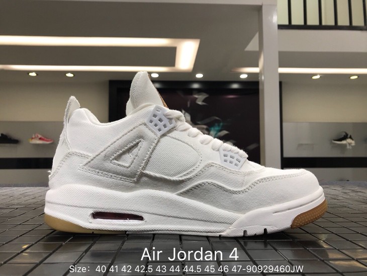 男款鞋乔丹专柜正品levisxairjordan4denimaj4乔4李维斯联名篮球鞋