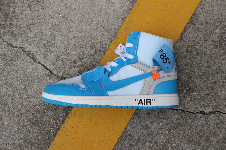 x air jordan   "unc" 货号:aq0818-148 乔1低帮off联名北卡蓝 36-45