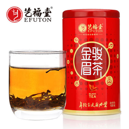 艺福堂茶叶 红茶 特级 金骏眉红茶 武夷山桐木关 春季罐装100g 商品图0