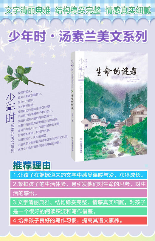 生命的谜题 少年时 汤素兰美文系列 商品图1