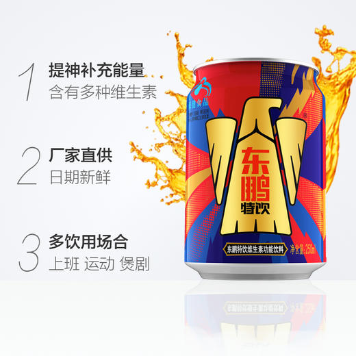 东鹏特饮维生素功能饮料250ML*12罐（定制款） 蓝帽子保健食品 运动提神能量饮品 商品图2