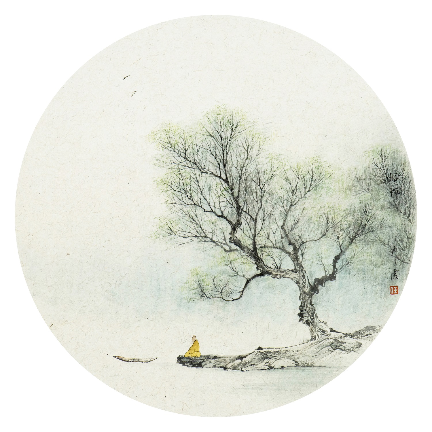 任大庆-真迹-山水画《悟禅》 客厅 玄关 餐厅 卧室