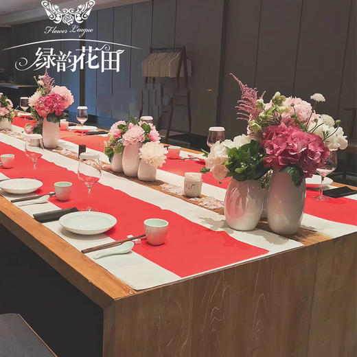 生日party婚礼宴会布置商务酒会求婚现场高端鲜花定制单个桌花 商品图1