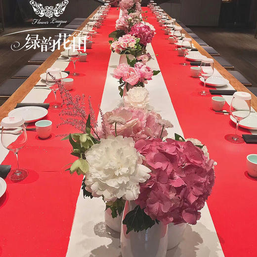 生日party婚礼宴会布置商务酒会求婚现场高端鲜花定制单个桌花 商品图0