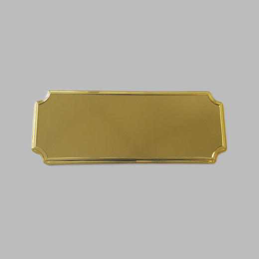 镀金塑料门牌 金色八角/缺角11x28cm 商品图1