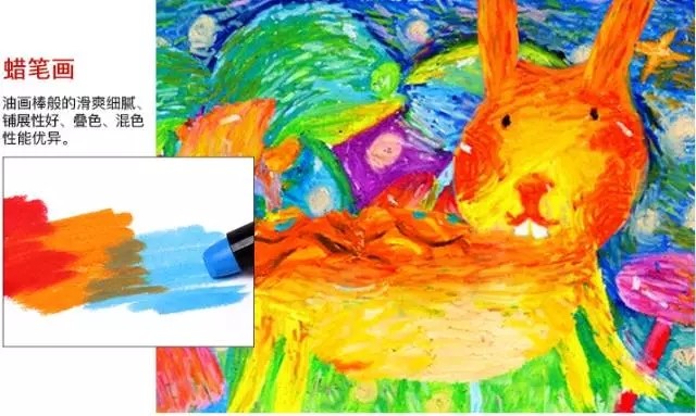 水粉画:用手指蘸少量水,涂抹出来的画就会有水粉画厚重,层次感强的