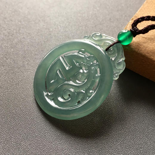 冰种蓝水翡翠龙凤 商品图1