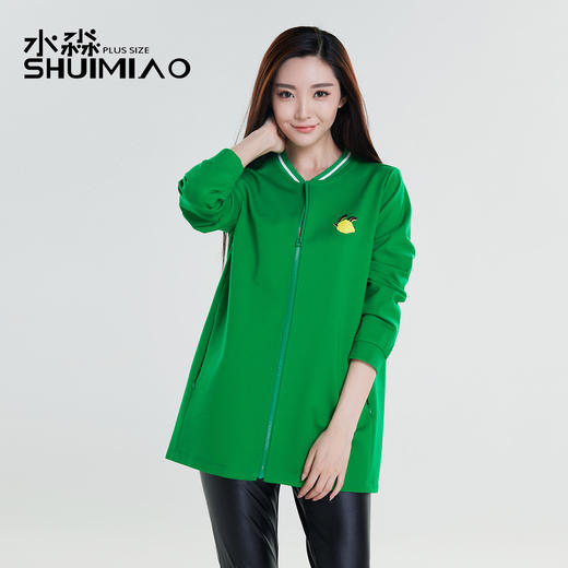 【实体店库存】水淼加肥大码女装秋季新款胖mm修身显瘦夹克外套7088 商品图0