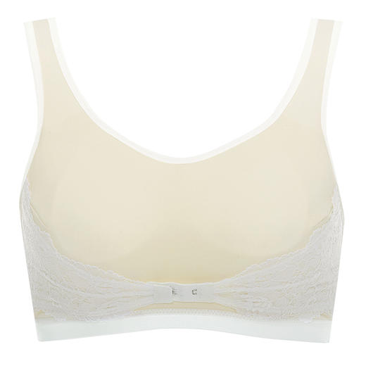 筑梦师浅新品杏色 大胸防外扩无钢圈舒适薄棉睡眠内衣居家文胸 商品图4