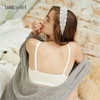 筑梦师浅新品杏色 大胸防外扩无钢圈舒适薄棉睡眠内衣居家文胸 商品缩略图3